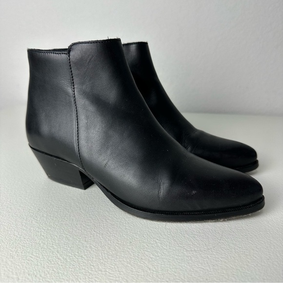 Thursday Boot Company Black Leather Downtown Booties Boots Size 5.5 - Picture 1 of 7